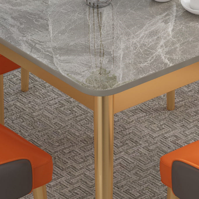 Traditional Luxury Rectangle Dining Table Stone Dinner Table with 4-foot Clearhalo 'Dining Tables & Seating' 'Dining Tables' 'dining_table' 'furn' 'furn_dining_table' 'Furniture' 'furniture_dining_table' 'Kitchen & Dining Furniture' 'kitchen' 'kitchen_dining_table' 4760383