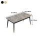 Traditional Luxury Rectangle Dining Table Stone Dinner Table with 4-foot Clearhalo 'Dining Tables & Seating' 'Dining Tables' 'dining_table' 'furn' 'furn_dining_table' 'Furniture' 'furniture_dining_table' 'Kitchen & Dining Furniture' 'kitchen' 'kitchen_dining_table' 4760393