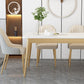White Rectangle Dining Table Traditional Luxury Dining Table with Metal Base Clearhalo 'Dining Tables & Seating' 'Dining Tables' 'dining_table' 'furn' 'furn_dining_table' 'Furniture' 'furniture_dining_table' 'Kitchen & Dining Furniture' 'kitchen' 'kitchen_dining_table' 4760402