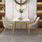 White Rectangle Dining Table Traditional Luxury Dining Table with Metal Base Clearhalo 'Dining Tables & Seating' 'Dining Tables' 'dining_table' 'furn' 'furn_dining_table' 'Furniture' 'furniture_dining_table' 'Kitchen & Dining Furniture' 'kitchen' 'kitchen_dining_table' 4760409