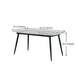 Rectangle Industrial Dining Table Fixed Table with Marble for Dining Room Clearhalo 'Dining Tables & Seating' 'Dining Tables' 'dining_table' 'furn' 'furn_dining_table' 'Furniture' 'furniture_dining_table' 'Kitchen & Dining Furniture' 'kitchen' 'kitchen_dining_table' 4760423