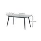 Rectangle Industrial Dining Table Fixed Table with Marble for Dining Room Clearhalo 'Dining Tables & Seating' 'Dining Tables' 'dining_table' 'furn' 'furn_dining_table' 'Furniture' 'furniture_dining_table' 'Kitchen & Dining Furniture' 'kitchen' 'kitchen_dining_table' 4760427