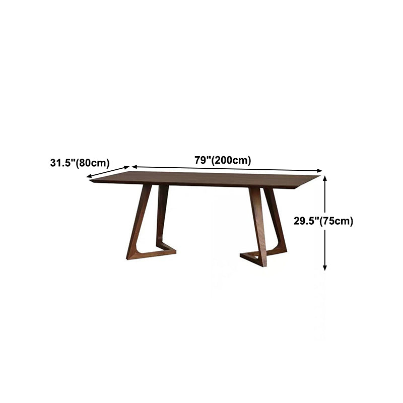 Solid Wood Top Dining Table Rectangle Pine Wood Table with Double Pedestal Base Clearhalo 'Dining Tables & Seating' 'Dining Tables' 'dining_table' 'furn' 'furn_dining_table' 'Furniture' 'furniture_dining_table' 'Kitchen & Dining Furniture' 'kitchen' 'kitchen_dining_table' 4760451