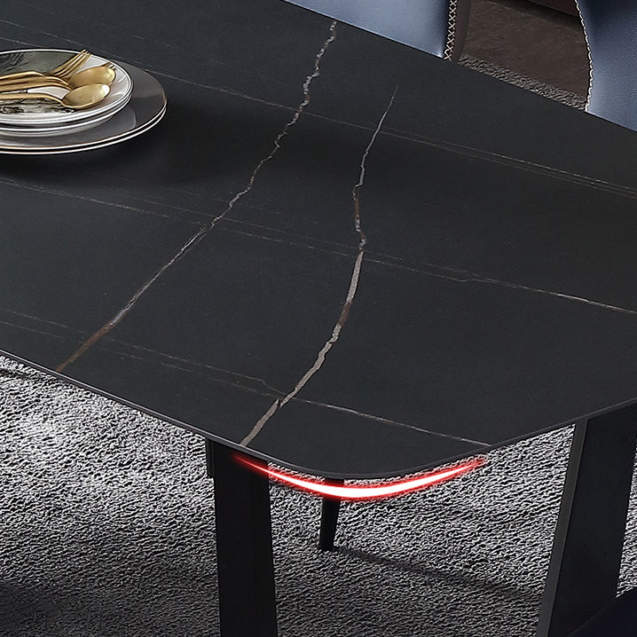Industrial Rectangle Furniture Trestle Base Dining Site Table for Dining Room Clearhalo 'Dining Tables & Seating' 'Dining Tables' 'dining_table' 'furn' 'furn_dining_table' 'Furniture' 'furniture_dining_table' 'Kitchen & Dining Furniture' 'kitchen' 'kitchen_dining_table' 4760460