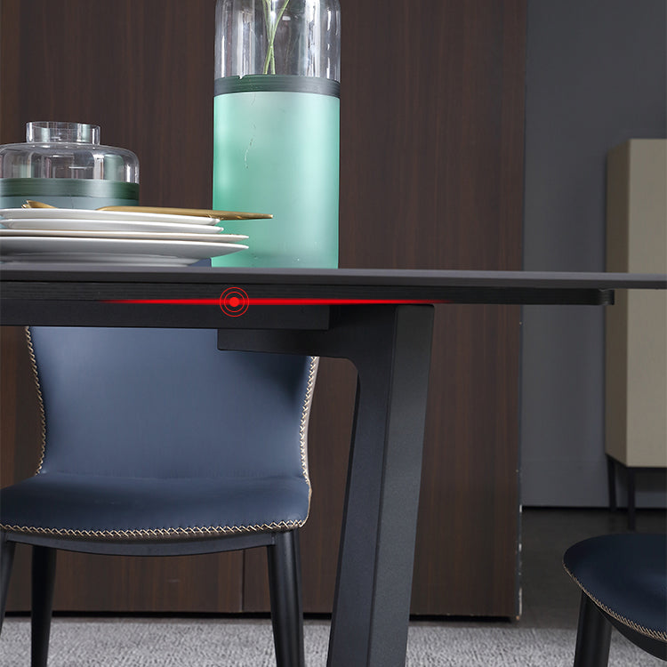 Industrial Rectangle Furniture Trestle Base Dining Site Table for Dining Room Clearhalo 'Dining Tables & Seating' 'Dining Tables' 'dining_table' 'furn' 'furn_dining_table' 'Furniture' 'furniture_dining_table' 'Kitchen & Dining Furniture' 'kitchen' 'kitchen_dining_table' 4760461