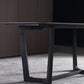 Industrial Rectangle Furniture Trestle Base Dining Site Table for Dining Room Clearhalo 'Dining Tables & Seating' 'Dining Tables' 'dining_table' 'furn' 'furn_dining_table' 'Furniture' 'furniture_dining_table' 'Kitchen & Dining Furniture' 'kitchen' 'kitchen_dining_table' 4760462