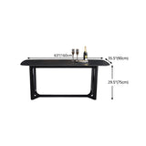 Industrial Rectangle Furniture Trestle Base Dining Site Table for Dining Room Clearhalo 'Dining Tables & Seating' 'Dining Tables' 'dining_table' 'furn' 'furn_dining_table' 'Furniture' 'furniture_dining_table' 'Kitchen & Dining Furniture' 'kitchen' 'kitchen_dining_table' 4760468
