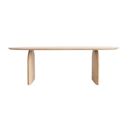 Oval Solid Wood Dining Table Modern Double Pedestal Table for Dining Room Without Chairs Clearhalo 'Dining Tables & Seating' 'Dining Tables' 'dining_table' 'furn' 'furn_dining_table' 'Furniture' 'furniture_dining_table' 'Kitchen & Dining Furniture' 'kitchen' 'kitchen_dining_table' 4760489