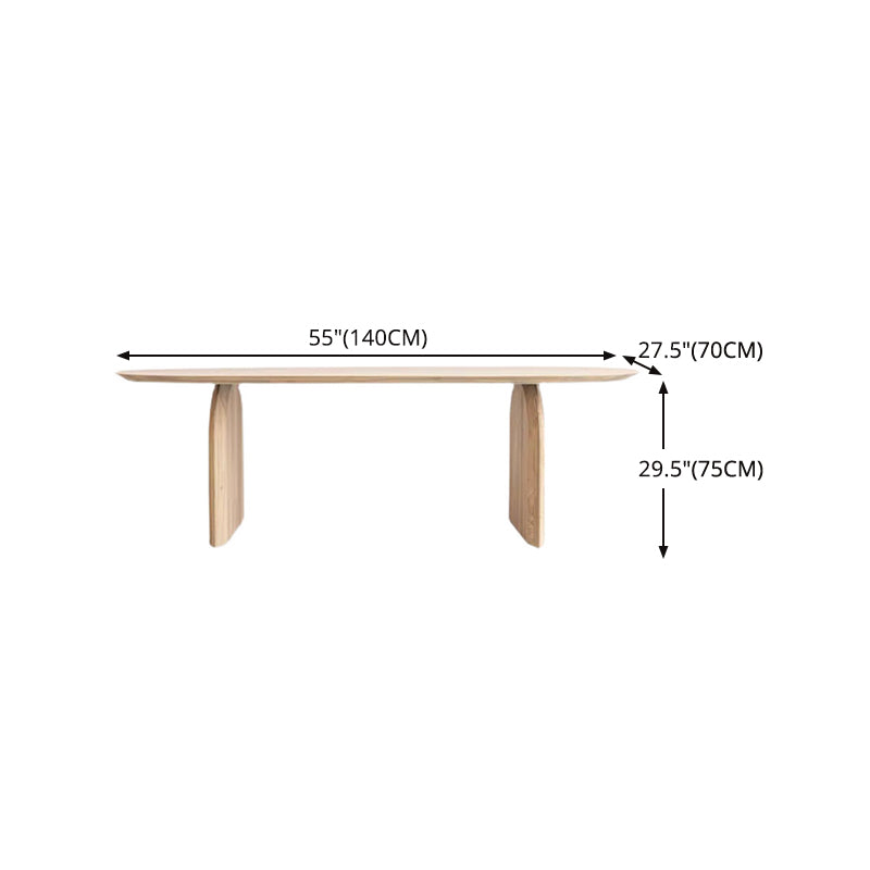 Oval Solid Wood Dining Table Modern Double Pedestal Table for Dining Room Clearhalo 'Dining Tables & Seating' 'Dining Tables' 'dining_table' 'furn' 'furn_dining_table' 'Furniture' 'furniture_dining_table' 'Kitchen & Dining Furniture' 'kitchen' 'kitchen_dining_table' 4760492