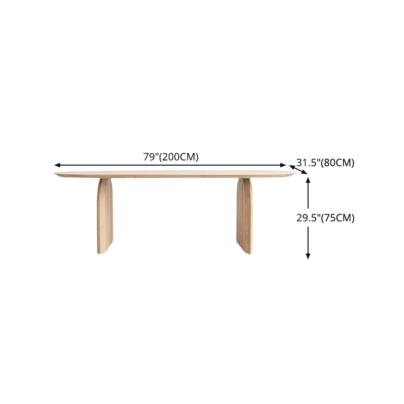 Oval Solid Wood Dining Table Modern Double Pedestal Table for Dining Room Clearhalo 'Dining Tables & Seating' 'Dining Tables' 'dining_table' 'furn' 'furn_dining_table' 'Furniture' 'furniture_dining_table' 'Kitchen & Dining Furniture' 'kitchen' 'kitchen_dining_table' 4760495
