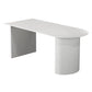 Modern Oval Dining Table Wood Double Pedestal Home Kitchen Dinner Table in White White Without Chairs Clearhalo 'Dining Tables & Seating' 'Dining Tables' 'dining_table' 'furn' 'furn_dining_table' 'Furniture' 'furniture_dining_table' 'Kitchen & Dining Furniture' 'kitchen' 'kitchen_dining_table' 4760548