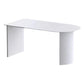 Sintered Stone and Ash Wood White Table Modern Dining Table with Double Pedestal Free Form Clearhalo 'Dining Tables & Seating' 'Dining Tables' 'dining_table' 'furn' 'furn_dining_table' 'Furniture' 'furniture_dining_table' 'Kitchen & Dining Furniture' 'kitchen' 'kitchen_dining_table' 4760561