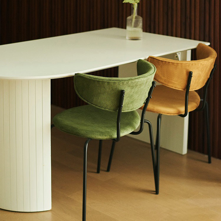 Sintered Stone and Ash Wood White Table Modern Dining Table with Double Pedestal Clearhalo 'Dining Tables & Seating' 'Dining Tables' 'dining_table' 'furn' 'furn_dining_table' 'Furniture' 'furniture_dining_table' 'Kitchen & Dining Furniture' 'kitchen' 'kitchen_dining_table' 4760562