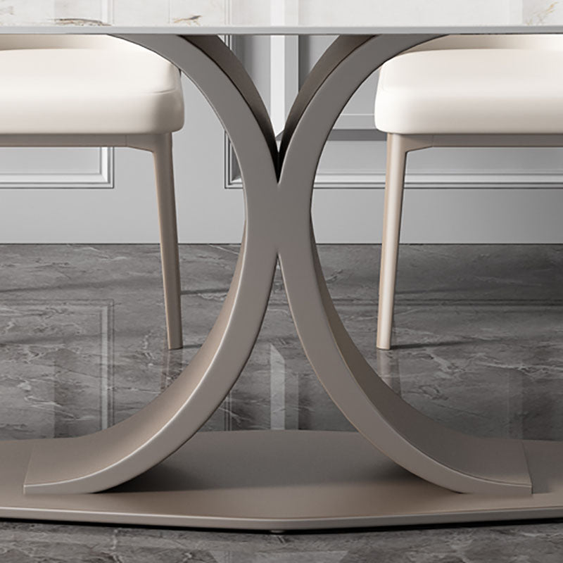 Modern Sintered Stone Dining Table Rectangle Dinner Room Kitchen Table Clearhalo 'Dining Tables & Seating' 'Dining Tables' 'dining_table' 'furn' 'furn_dining_table' 'Furniture' 'furniture_dining_table' 'Kitchen & Dining Furniture' 'kitchen' 'kitchen_dining_table' 4760641