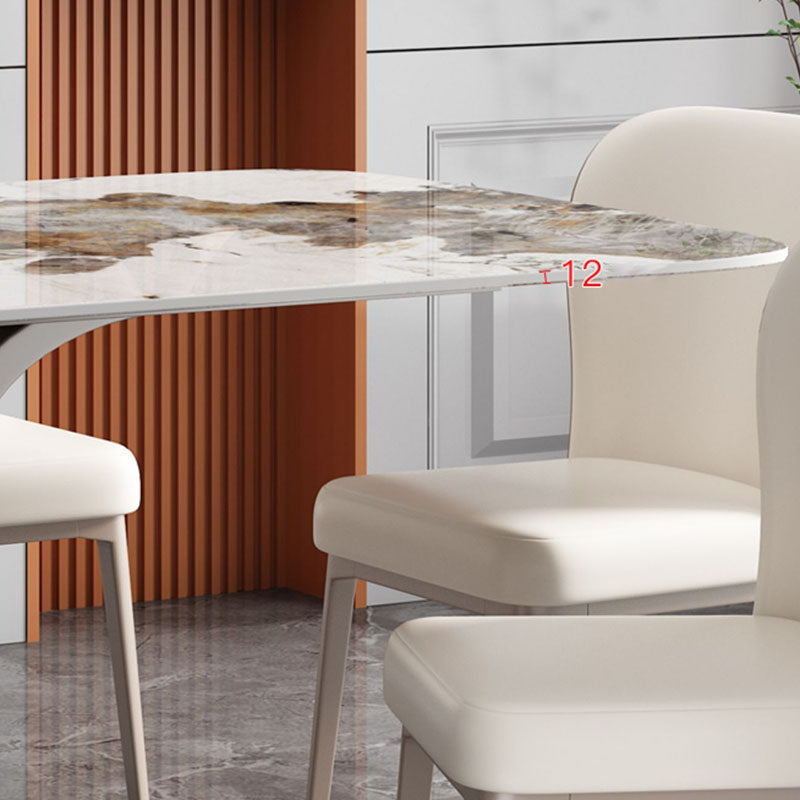 Modern Sintered Stone Dining Table Rectangle Dinner Room Kitchen Table Clearhalo 'Dining Tables & Seating' 'Dining Tables' 'dining_table' 'furn' 'furn_dining_table' 'Furniture' 'furniture_dining_table' 'Kitchen & Dining Furniture' 'kitchen' 'kitchen_dining_table' 4760642