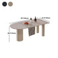 Wood Tripod Dining Table Modern White Stone Center Top Dining Site Table Clearhalo 'Dining Tables & Seating' 'Dining Tables' 'dining_table' 'furn' 'furn_dining_table' 'Furniture' 'furniture_dining_table' 'Kitchen & Dining Furniture' 'kitchen' 'kitchen_dining_table' 4760662
