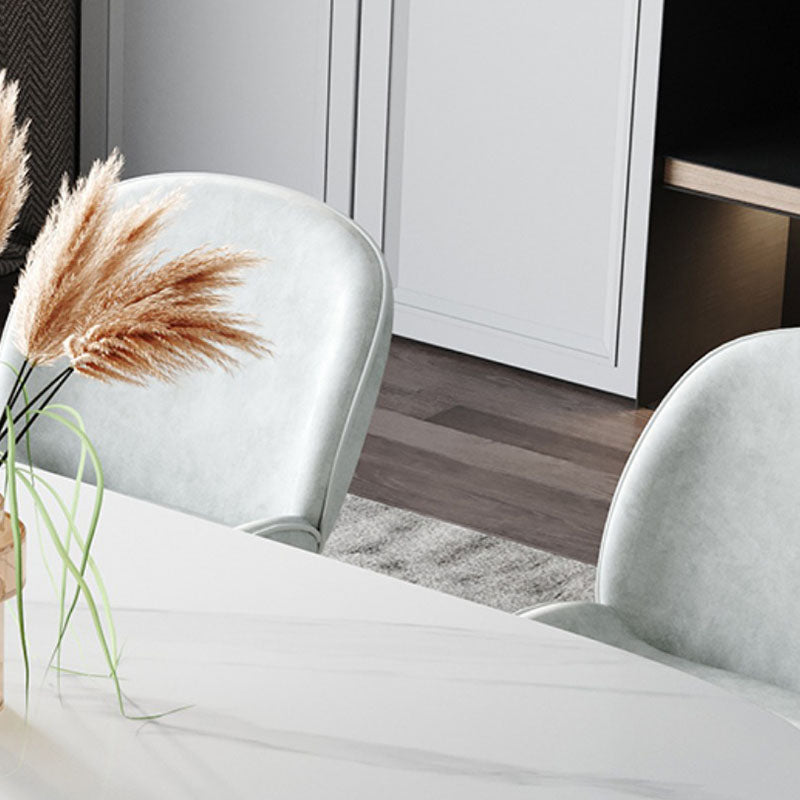 Irregular Shape White Table for Restaurant Sintered Stone Top Island Table with 3 Legs Clearhalo 'Dining Tables & Seating' 'Dining Tables' 'dining_table' 'furn' 'furn_dining_table' 'Furniture' 'furniture_dining_table' 'Kitchen & Dining Furniture' 'kitchen' 'kitchen_dining_table' 4760672