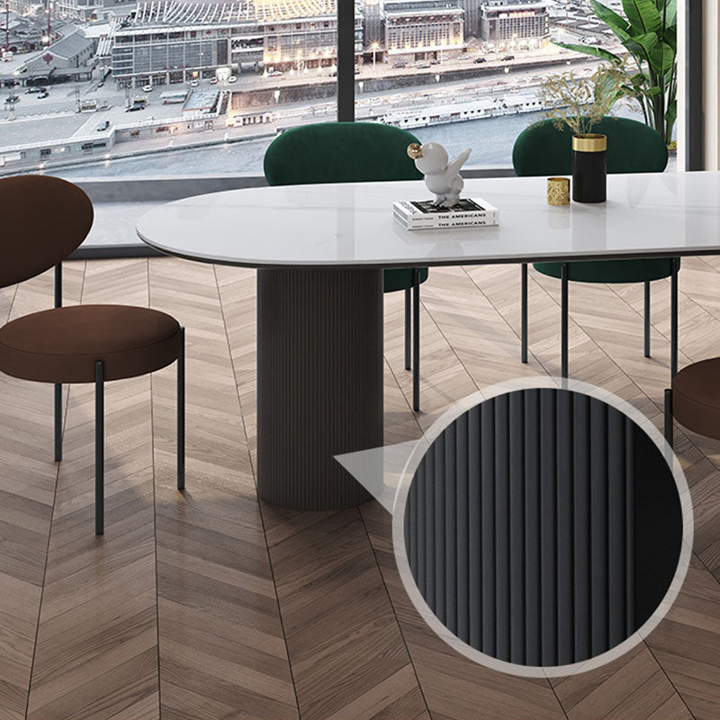 Irregular Shape White Table for Restaurant Sintered Stone Top Island Table with 3 Legs Clearhalo 'Dining Tables & Seating' 'Dining Tables' 'dining_table' 'furn' 'furn_dining_table' 'Furniture' 'furniture_dining_table' 'Kitchen & Dining Furniture' 'kitchen' 'kitchen_dining_table' 4760674