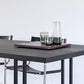 Solid Wood Top Dining Table Contemporary Dining Table with Sled Base in Black Clearhalo 'Dining Tables & Seating' 'Dining Tables' 'dining_table' 'furn' 'furn_dining_table' 'Furniture' 'furniture_dining_table' 'Kitchen & Dining Furniture' 'kitchen' 'kitchen_dining_table' 4760690
