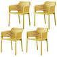 Scandinavian Plastic Kitchen Dining Room Chair Solid Back Arm Chair Ginger 4 Piece Set Clearhalo 'Dining Chairs' 'Dining Tables & Seating' 'dining_chair' 'furn' 'furn_dining_chair' 'Furniture' 'furniture_dining_chair' 'Kitchen & Dining Furniture' 4760710
