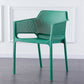 Scandinavian Plastic Kitchen Dining Room Chair Solid Back Arm Chair Blackish Green 1 Piece Clearhalo 'Dining Chairs' 'Dining Tables & Seating' 'dining_chair' 'furn' 'furn_dining_chair' 'Furniture' 'furniture_dining_chair' 'Kitchen & Dining Furniture' 4760712