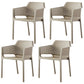 Scandinavian Plastic Kitchen Dining Room Chair Solid Back Arm Chair Camel 4 Piece Set Clearhalo 'Dining Chairs' 'Dining Tables & Seating' 'dining_chair' 'furn' 'furn_dining_chair' 'Furniture' 'furniture_dining_chair' 'Kitchen & Dining Furniture' 4760733