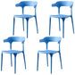 Scandinavian Plastic Restaurant Arm Chair Open Matte Finish Dining Chair Sky Blue 4 Piece Set Clearhalo 'Dining Chairs' 'Dining Tables & Seating' 'dining_chair' 'furn' 'furn_dining_chair' 'Furniture' 'furniture_dining_chair' 'Kitchen & Dining Furniture' 4760741