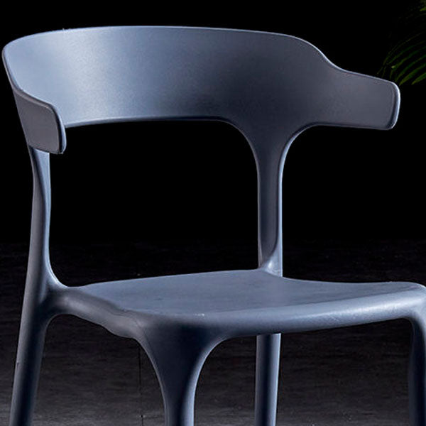 Scandinavian Plastic Restaurant Arm Chair Open Matte Finish Dining Chair Clearhalo 'Dining Chairs' 'Dining Tables & Seating' 'dining_chair' 'furn' 'furn_dining_chair' 'Furniture' 'furniture_dining_chair' 'Kitchen & Dining Furniture' 4760746