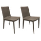 Contemporary Design Leather Dining Chair Armless Solid Back Chair for Home Grey 2 Piece Set Clearhalo 'Dining Chairs' 'Dining Tables & Seating' 'dining_chair' 'furn' 'furn_dining_chair' 'Furniture' 'furniture_dining_chair' 'Kitchen & Dining Furniture' 4760759