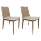 Contemporary Design Leather Dining Chair Armless Solid Back Chair for Home Cream Gray 2 Piece Set Clearhalo 'Dining Chairs' 'Dining Tables & Seating' 'dining_chair' 'furn' 'furn_dining_chair' 'Furniture' 'furniture_dining_chair' 'Kitchen & Dining Furniture' 4760764