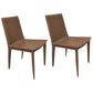 Contemporary Design Leather Dining Chair Armless Solid Back Chair for Home Brown 2 Piece Set Clearhalo 'Dining Chairs' 'Dining Tables & Seating' 'dining_chair' 'furn' 'furn_dining_chair' 'Furniture' 'furniture_dining_chair' 'Kitchen & Dining Furniture' 4760766