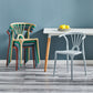 Contemporary Stackable Chairs Dining Kitchen Arm Chair with Plastic Legs Clearhalo 'Dining Chairs' 'Dining Tables & Seating' 'dining_chair' 'Furniture' 'furniture_dining_chair' 'Kitchen & Dining Furniture' 4760776