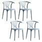 Contemporary Stackable Chairs Dining Kitchen Arm Chair with Plastic Legs Light Gray Set of 4 Clearhalo 'Dining Chairs' 'Dining Tables & Seating' 'dining_chair' 'Furniture' 'furniture_dining_chair' 'Kitchen & Dining Furniture' 4760795