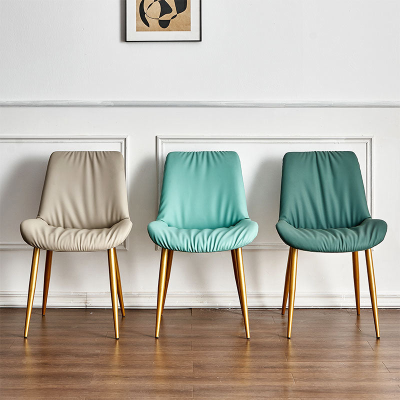 Scandinavian Design Leather Dining Side Chair for Home Armless Solid Back Chair Clearhalo 'Dining Chairs' 'Dining Tables & Seating' 'dining_chair' 'furn' 'furn_dining_chair' 'Furniture' 'furniture_dining_chair' 'Kitchen & Dining Furniture' 4760798