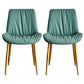 Scandinavian Design Leather Dining Side Chair for Home Armless Solid Back Chair Green 2 Piece Set Clearhalo 'Dining Chairs' 'Dining Tables & Seating' 'dining_chair' 'furn' 'furn_dining_chair' 'Furniture' 'furniture_dining_chair' 'Kitchen & Dining Furniture' 4760806