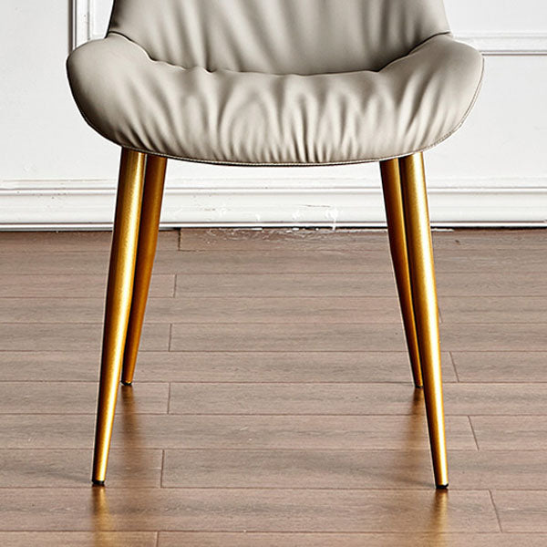 Scandinavian Design Leather Dining Side Chair for Home Armless Solid Back Chair Clearhalo 'Dining Chairs' 'Dining Tables & Seating' 'dining_chair' 'furn' 'furn_dining_chair' 'Furniture' 'furniture_dining_chair' 'Kitchen & Dining Furniture' 4760812