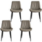 Scandinavian Design Leather Dining Side Chair for Home Armless Solid Back Chair Dark Gray 4 Piece Set Clearhalo 'Dining Chairs' 'Dining Tables & Seating' 'dining_chair' 'furn' 'furn_dining_chair' 'Furniture' 'furniture_dining_chair' 'Kitchen & Dining Furniture' 4760815