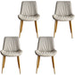 Scandinavian Design Leather Dining Side Chair for Home Armless Solid Back Chair Grey 4 Piece Set Clearhalo 'Dining Chairs' 'Dining Tables & Seating' 'dining_chair' 'furn' 'furn_dining_chair' 'Furniture' 'furniture_dining_chair' 'Kitchen & Dining Furniture' 4760822