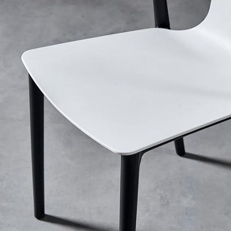 Contemporary Chairs Dining Slat Back Armless Chairs with Plastic Legs Clearhalo 'Dining Chairs' 'Dining Tables & Seating' 'dining_chair' 'Furniture' 'furniture_dining_chair' 'Kitchen & Dining Furniture' 4760840