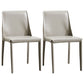 Contemporary Leather Dining Chair Armless Solid Back Chair for Home Light Gray 2 Piece Set Clearhalo 'Dining Chairs' 'Dining Tables & Seating' 'dining_chair' 'furn' 'furn_dining_chair' 'Furniture' 'furniture_dining_chair' 'Kitchen & Dining Furniture' 4760861