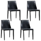 Contemporary Leather Dining Chair Armless Solid Back Chair for Home Black 4 Piece Set Clearhalo 'Dining Chairs' 'Dining Tables & Seating' 'dining_chair' 'furn' 'furn_dining_chair' 'Furniture' 'furniture_dining_chair' 'Kitchen & Dining Furniture' 4760869