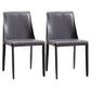 Contemporary Leather Dining Chair Armless Solid Back Chair for Home Dark Gray 2 Piece Set Clearhalo 'Dining Chairs' 'Dining Tables & Seating' 'dining_chair' 'furn' 'furn_dining_chair' 'Furniture' 'furniture_dining_chair' 'Kitchen & Dining Furniture' 4760879