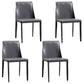 Contemporary Leather Dining Chair Armless Solid Back Chair for Home Dark Gray 4 Piece Set Clearhalo 'Dining Chairs' 'Dining Tables & Seating' 'dining_chair' 'furn' 'furn_dining_chair' 'Furniture' 'furniture_dining_chair' 'Kitchen & Dining Furniture' 4760881