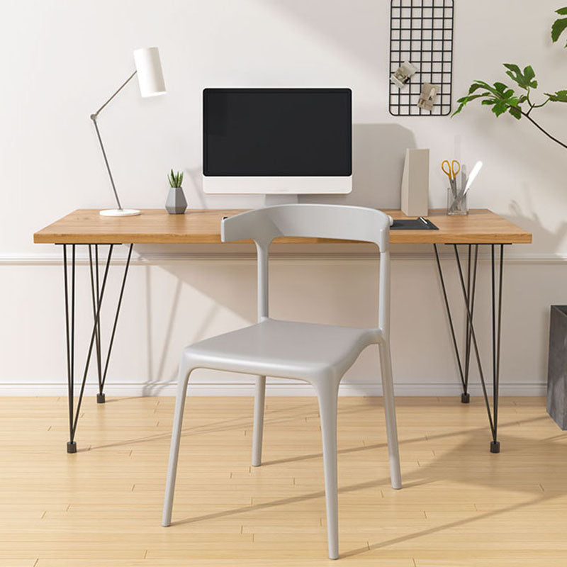 Contemporary Stackable Chairs Dining Kitchen Armless Chair with Plastic Legs Clearhalo 'Dining Chairs' 'Dining Tables & Seating' 'dining_chair' 'furn' 'furn_dining_chair' 'Furniture' 'furniture_dining_chair' 'Kitchen & Dining Furniture' 4760903