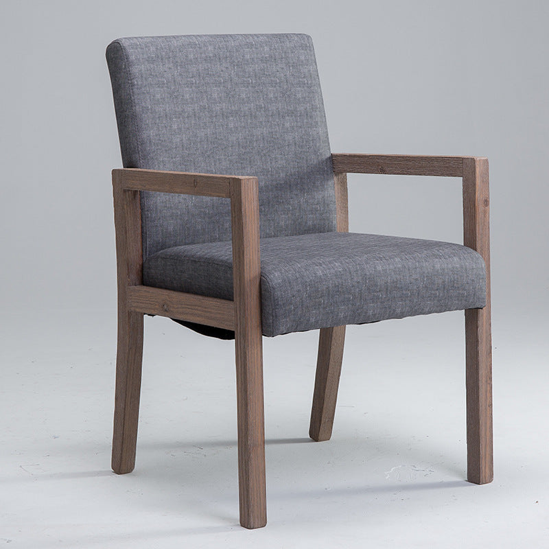 Modern Style Dining Chairs Arm Chairs with Wooden Legs for Kitchen Light Gray 1 Piece Clearhalo 'Dining Chairs' 'Dining Tables & Seating' 'dining_chair' 'furn' 'furn_dining_chair' 'Furniture' 'furniture_dining_chair' 'Kitchen & Dining Furniture' 4760918