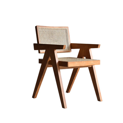 Traditional Style Wood Chair Kitchen Dining Arm Chairs for Home Brown 1 Piece Clearhalo 'Dining Chairs' 'Dining Tables & Seating' 'dining_chair' 'Furniture' 'furniture_dining_chair' 'Kitchen & Dining Furniture' 4760944