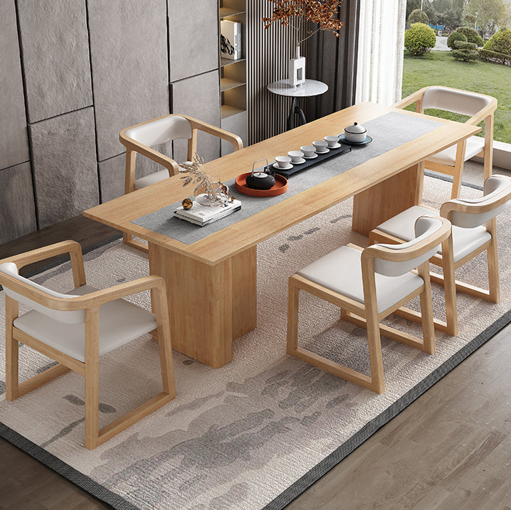 Traditional Style Chair Dining Kitchen Arm Chair with Wooden Legs Clearhalo 'Dining Chairs' 'Dining Tables & Seating' 'dining_chair' 'Furniture' 'furniture_dining_chair' 'Kitchen & Dining Furniture' 4760962