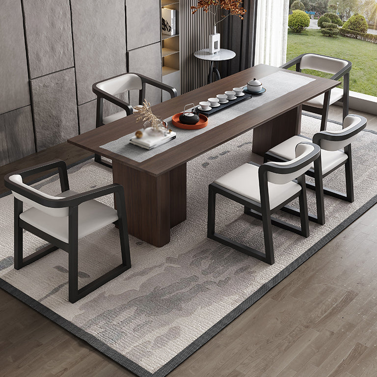 Traditional Style Chair Dining Kitchen Arm Chair with Wooden Legs Clearhalo 'Dining Chairs' 'Dining Tables & Seating' 'dining_chair' 'Furniture' 'furniture_dining_chair' 'Kitchen & Dining Furniture' 4760964