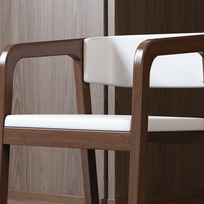 Traditional Style Chair Dining Kitchen Arm Chair with Wooden Legs Clearhalo 'Dining Chairs' 'Dining Tables & Seating' 'dining_chair' 'Furniture' 'furniture_dining_chair' 'Kitchen & Dining Furniture' 4760970