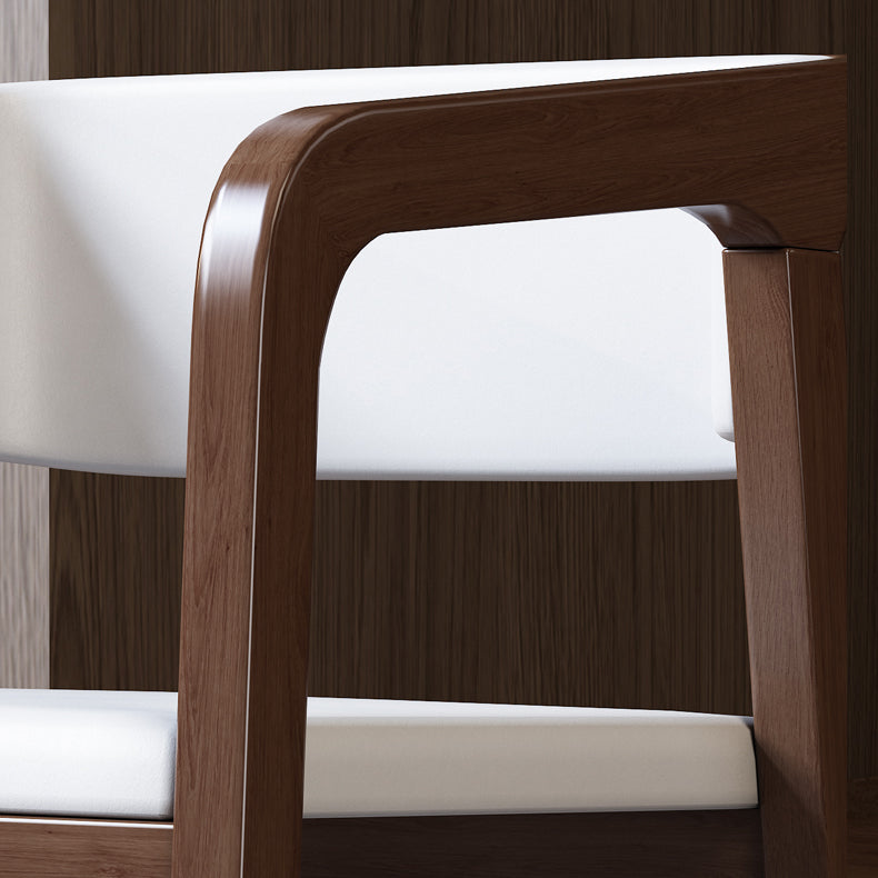 Traditional Style Chair Dining Kitchen Arm Chair with Wooden Legs Clearhalo 'Dining Chairs' 'Dining Tables & Seating' 'dining_chair' 'Furniture' 'furniture_dining_chair' 'Kitchen & Dining Furniture' 4760973